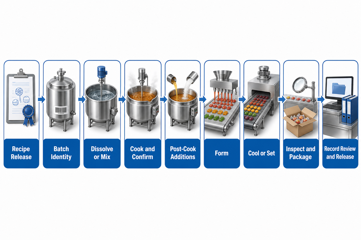 The Candy Manufacturing Process Is a Chain of Acceptance Windows — SINOFUDE