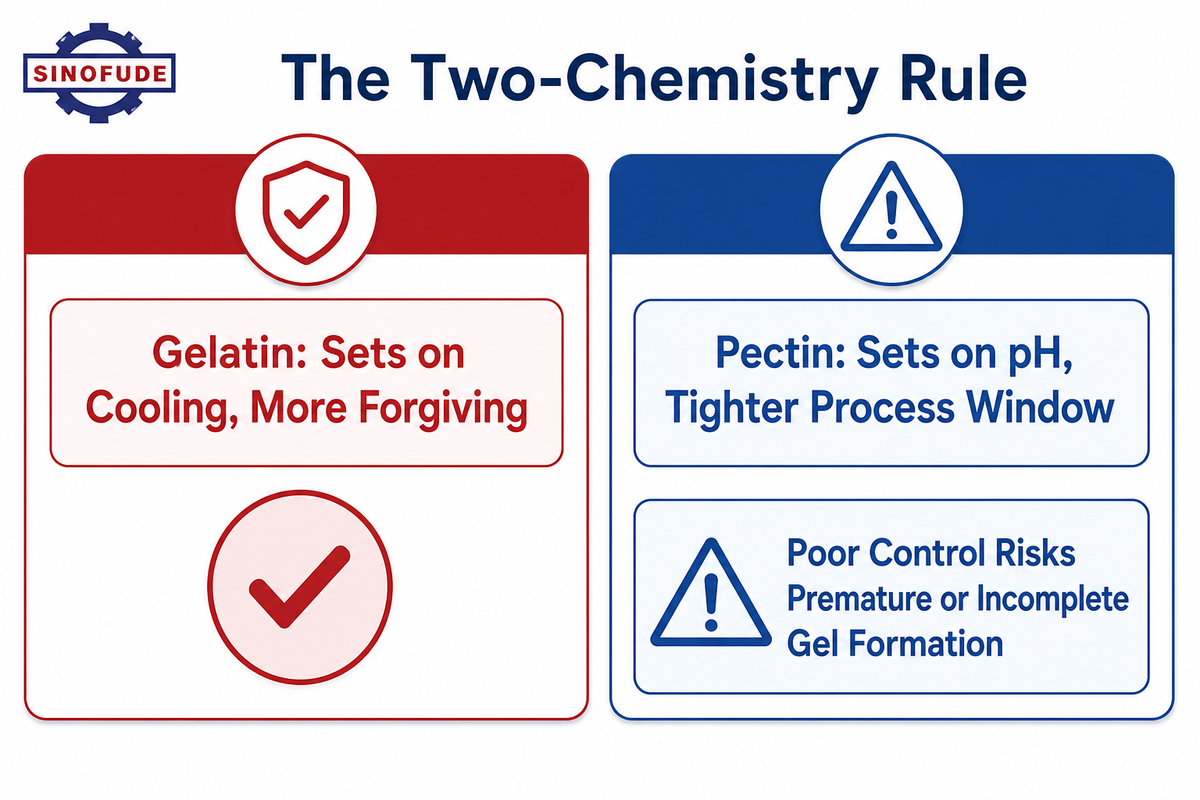 The Two-Chemistry Rule: Pectin vs Gelatin Depositing — SINOFUDE