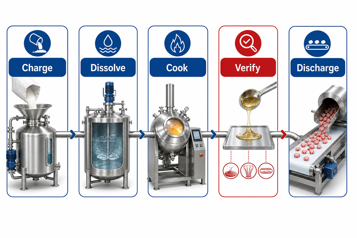 Industrial Hard Candy Cooking Is a Controlled Concentration Process — SINOFUDE