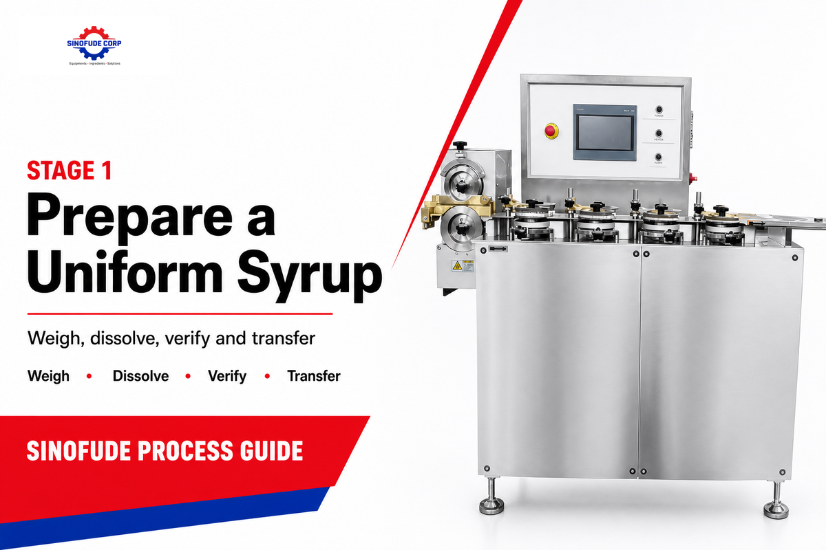 Stage 1: weighing, dissolving, and preparing a uniform syrup — SINOFUDE