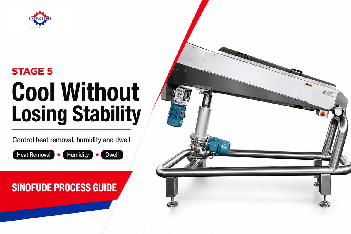 Stage 5: cooling and conditioning without trapping a sticky surface — SINOFUDE