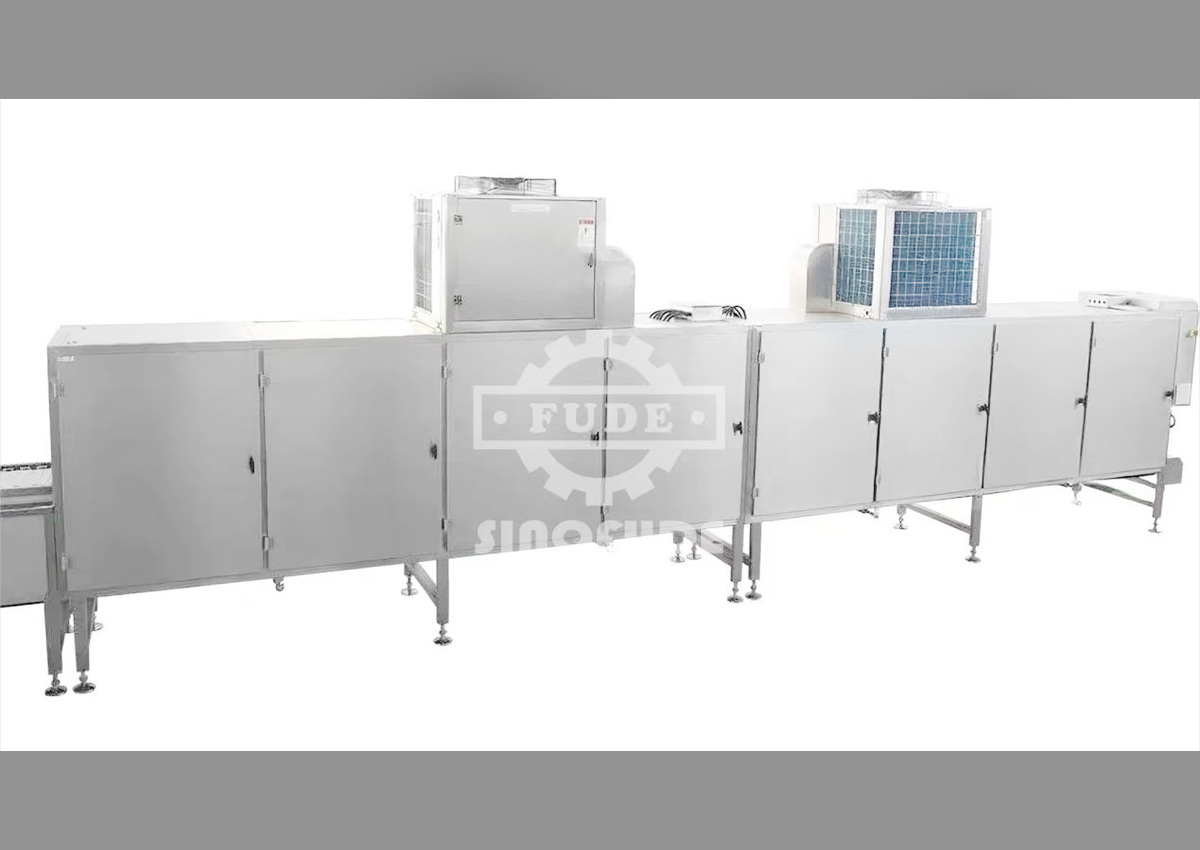 SINOFUDE cooling tunnel for setting jelly candy after depositing