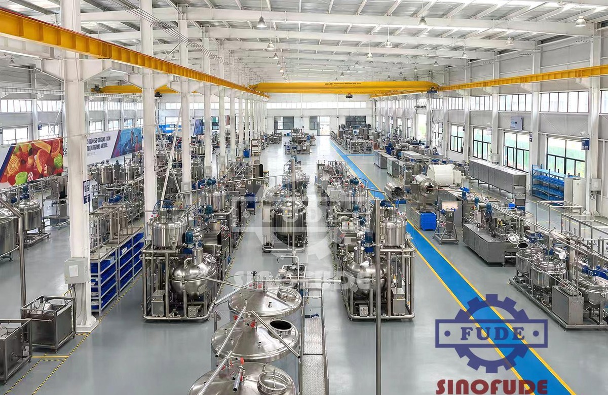 SINOFUDE manufacturing workshop with gummy processing equipment and support facilities