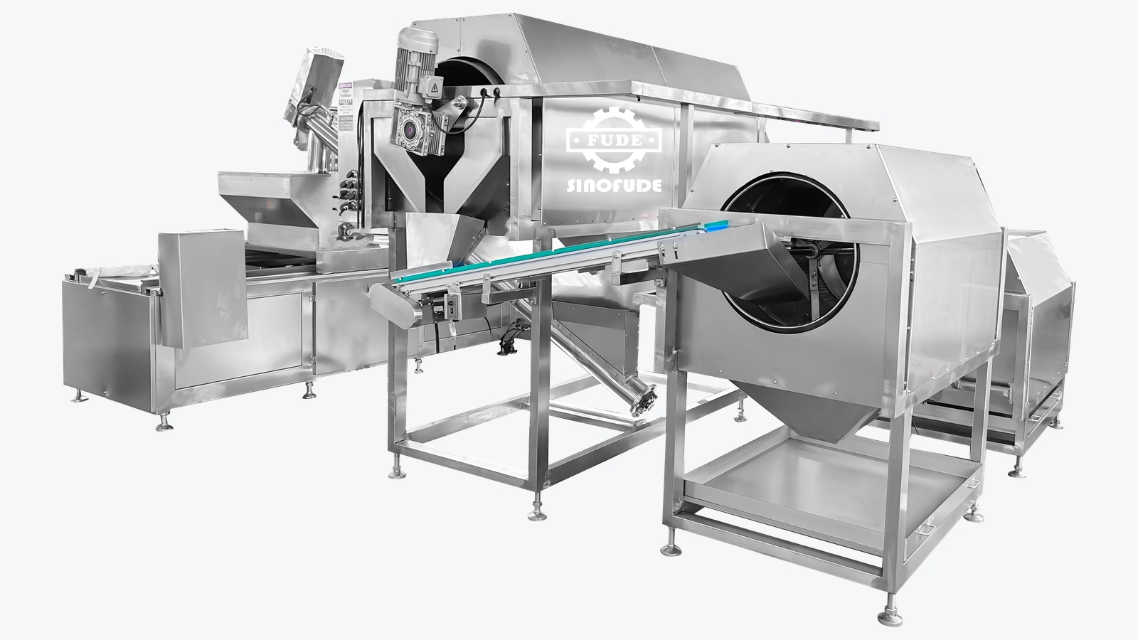 CLMS drum sieve and tray circulation equipment in a CLMS starch mogul line