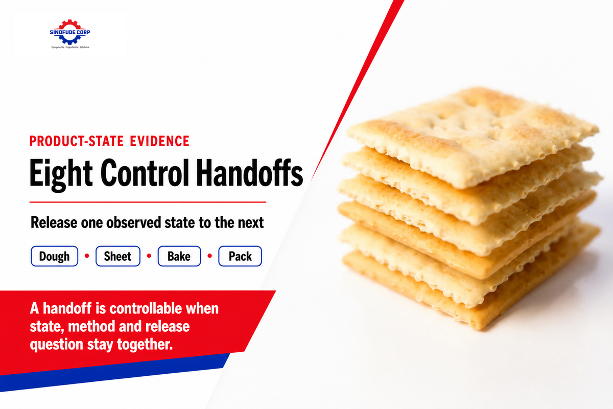 Eight hard-biscuit control handoffs connect observed product states to release questions
