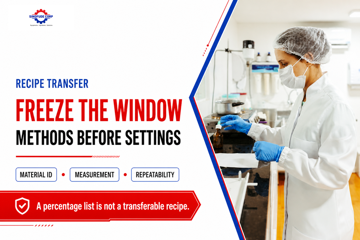 Freeze the Recipe-to-Line Transfer Window — SINOFUDE